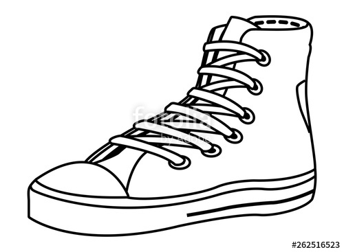 Sneaker Icon Isolated Black And White Stock Image And Royalty 500x367 Sneaker Icon Isolated Black And White Stock Image And Royalty