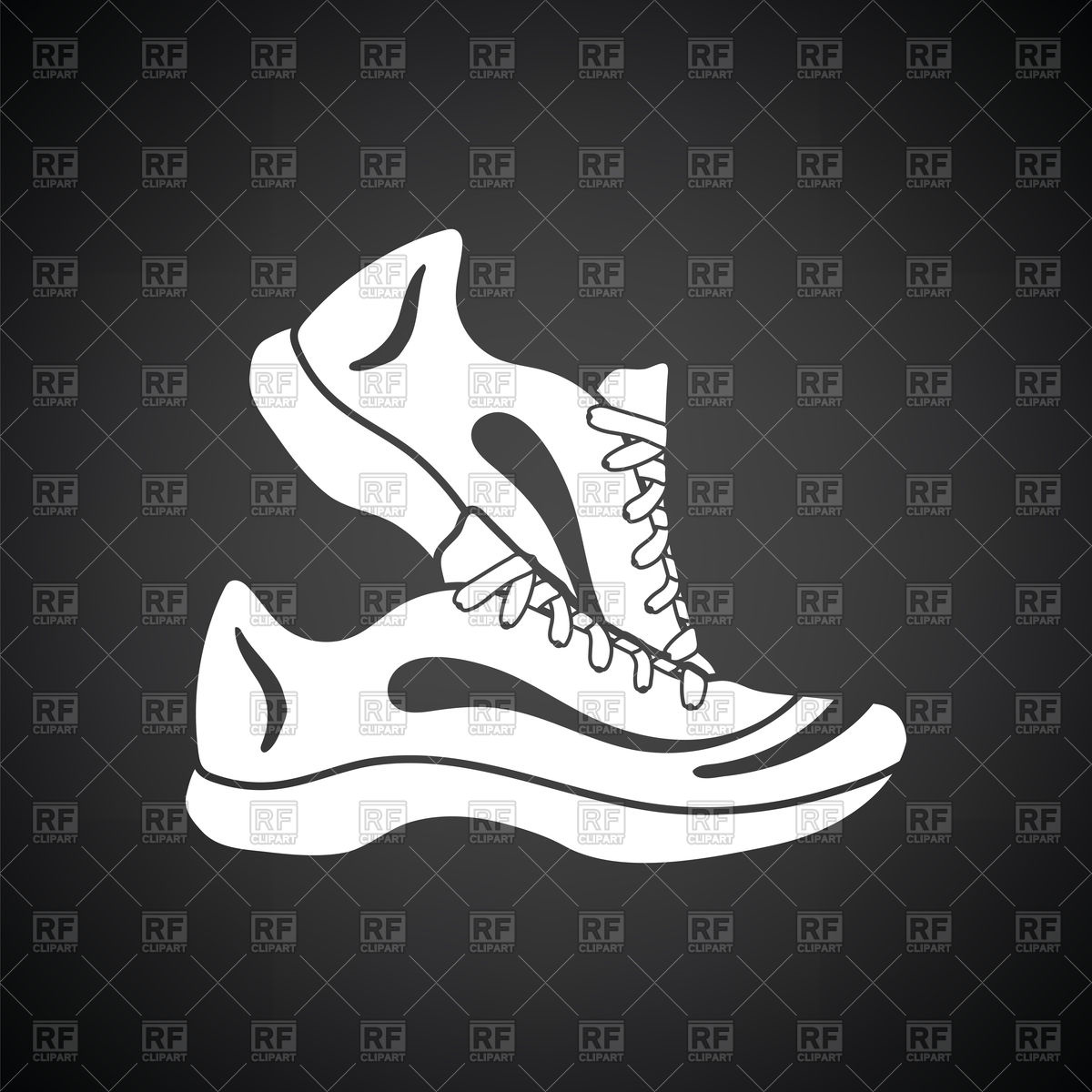 Fitness Sneakers Icon On Black Background Vector Image Of Icons 1200x1200 Fitness Sneakers Icon On Black Background Vector Image Of Icons
