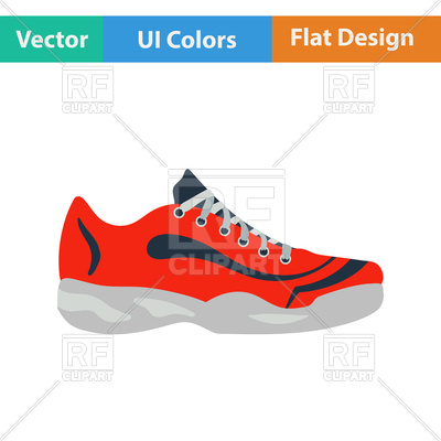 Flat Design Of Tennis Sneaker Icon In Ui Colors Vector Image 400x400 Flat Design Of Tennis Sneaker Icon In Ui Colors Vector Image