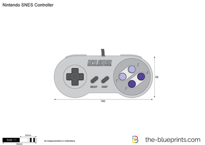 400x283 Nintendo Snes Controller Vector Drawing