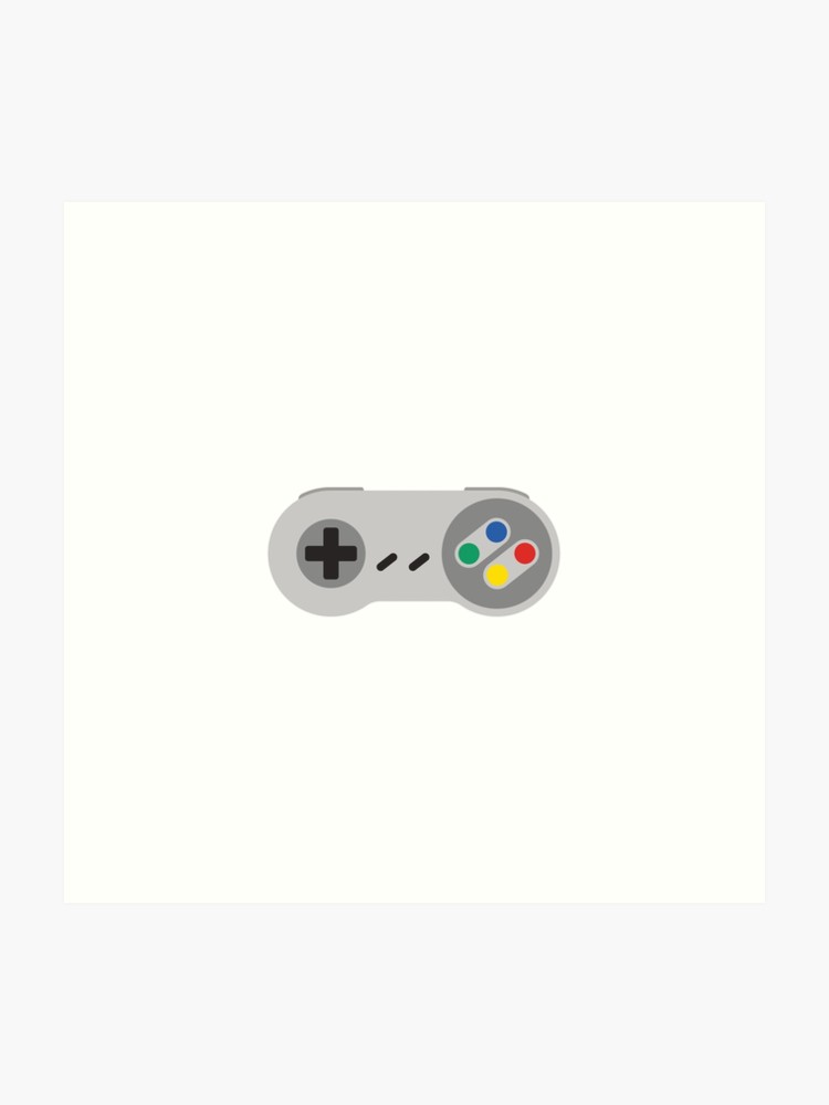 750x1000 Snes Controller Vector Art Art Print