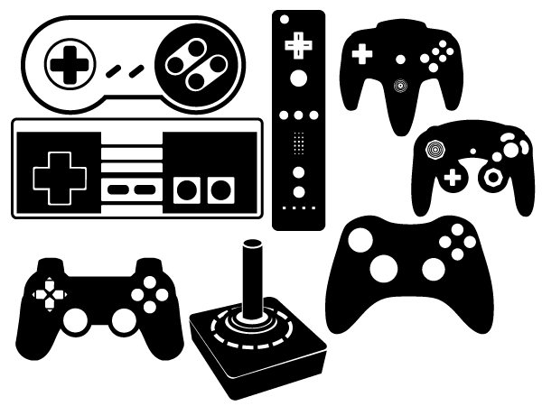 600x450 Free Game Controller Vector Set Files, Vectors Graphics