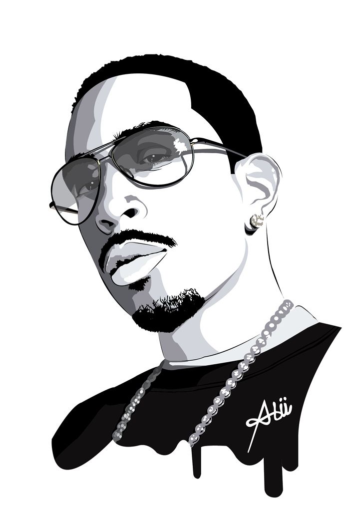 719x1012 Ludacris Vector Drawing Vector Portrait Ludacris, Drawings