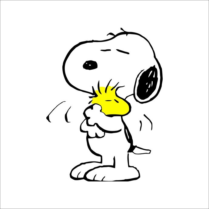 690x690 Snoopy And Woodstock Graphics Design Vectordesign