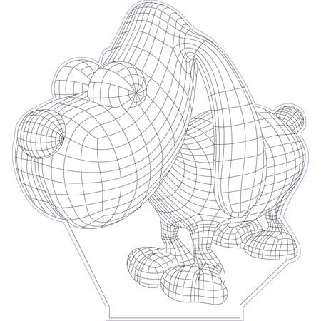 450x450 Snoopy Dog Illusion Vector For Cnc