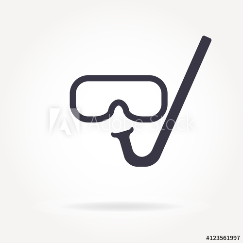 500x500 Diving Or Scuba Mask Icon Mask And Snorkel Vector Illustration