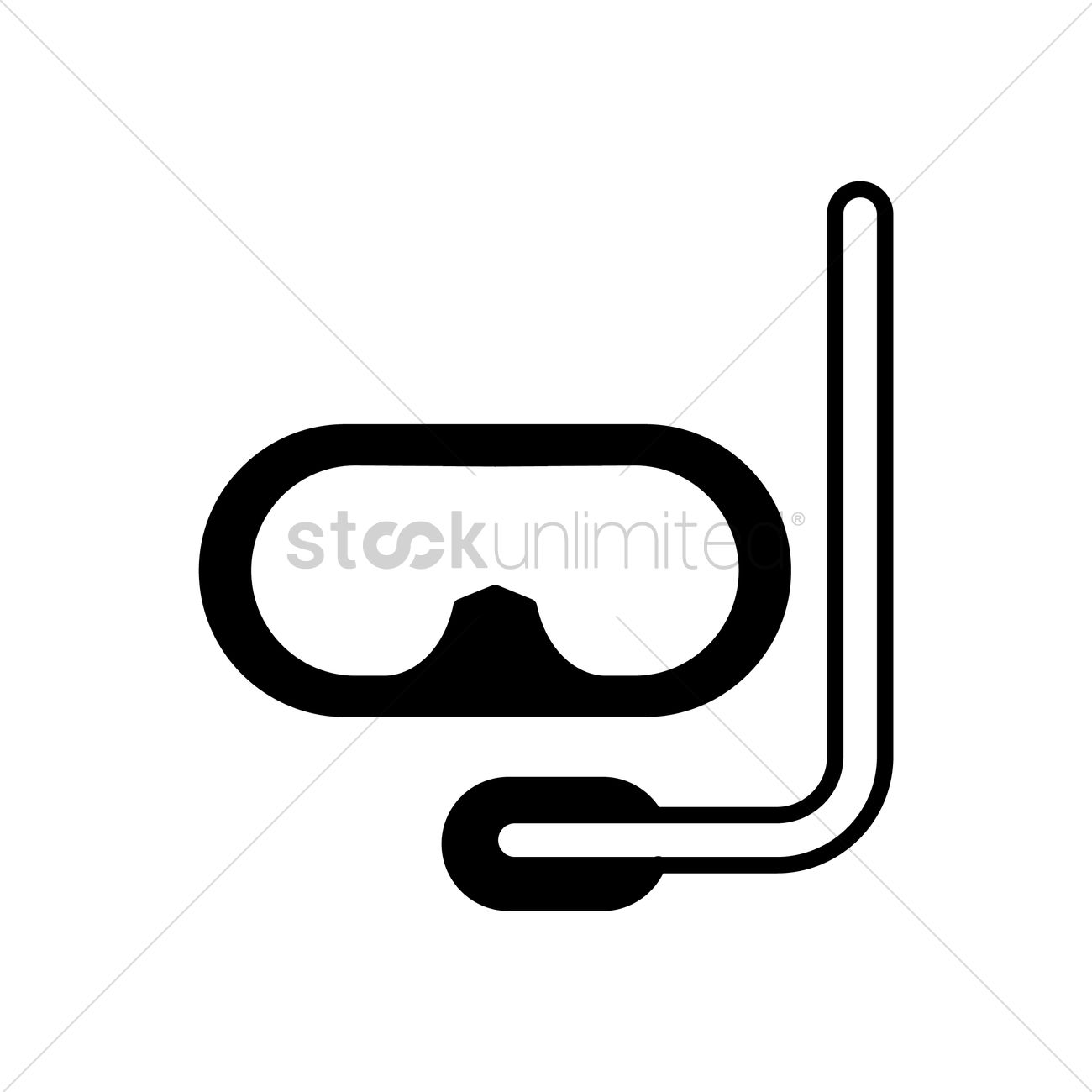 1300x1300 Mask And Snorkel Vector Image