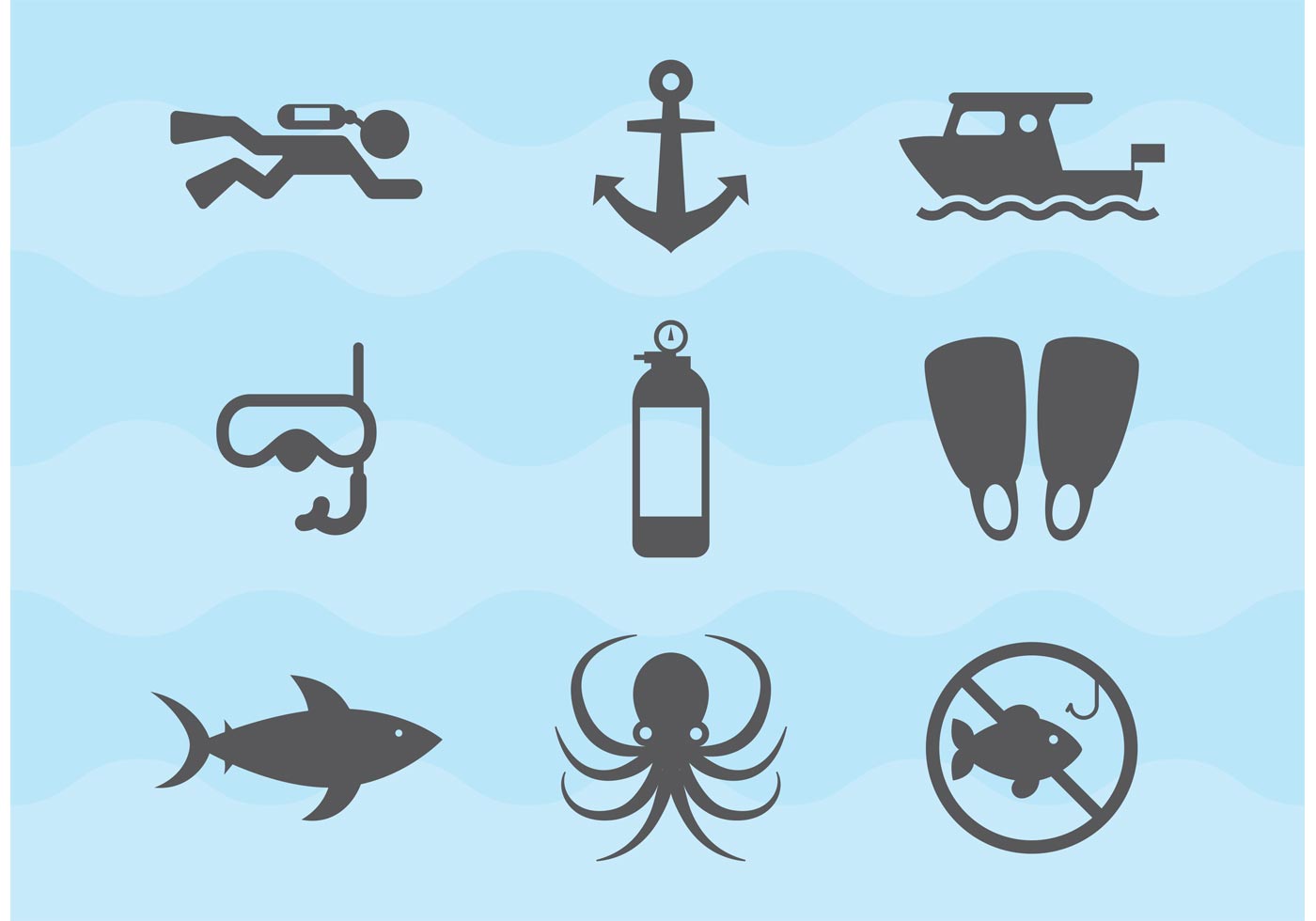 1400x980 Snorkel Free Vector Art