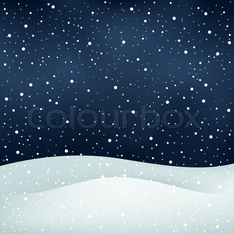 800x800 The Winter Snowfall, Night Sky And Stock Vector Colourbox