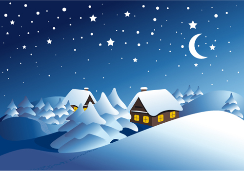 500x351 Elements Of Winter With Snow Backgrounds Vector For Free