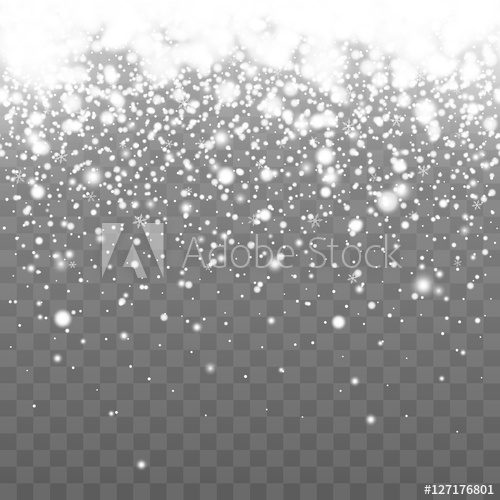 500x500 Horizontally Seamless Background With Falling Christmas Snow
