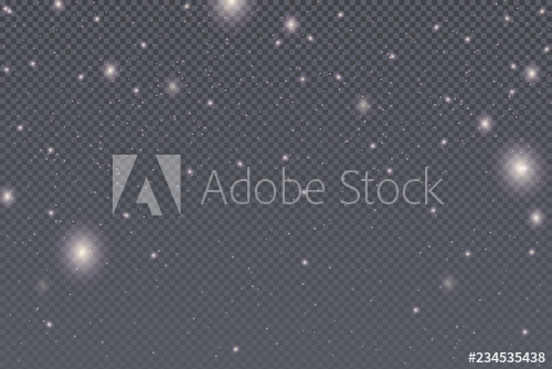 500x334 Snow, Falling Vector Snowflakes Isolated On Transparent Background