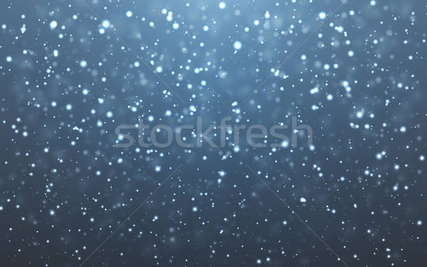 600x375 Christmas Snow Falling Snowflakes On Blue Background Snowfall