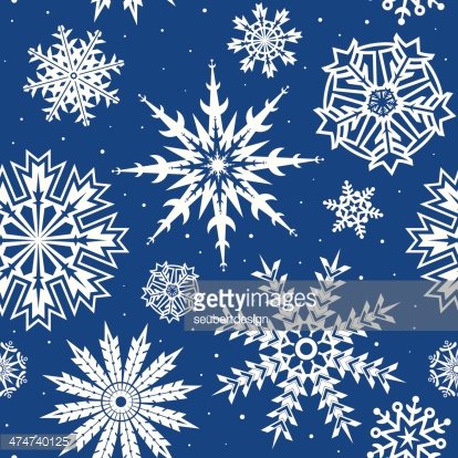 414x414 Snowflakes Falling Vector Pattern Premium Clipart