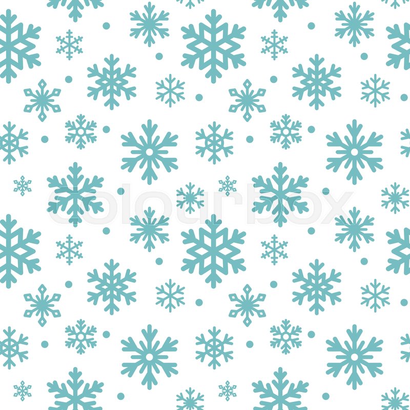 800x800 Seamless Pattern Of Winter Snowflakes, Stock Vector Colourbox