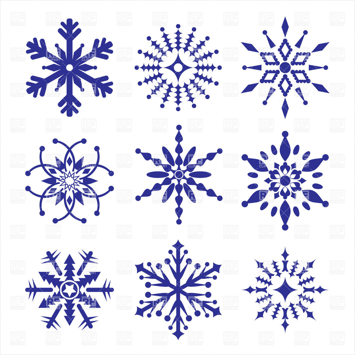 1200x1200 Blue Simple Snowflakes Vector Image Of Design Elements Selenamay