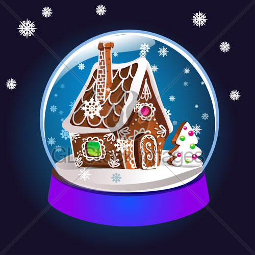 Magic Christmas Snow Globe Vector Illustration Glass Sno Gl 500x500 Magic Christmas Snow Globe Vector Illustration Glass Sno Gl