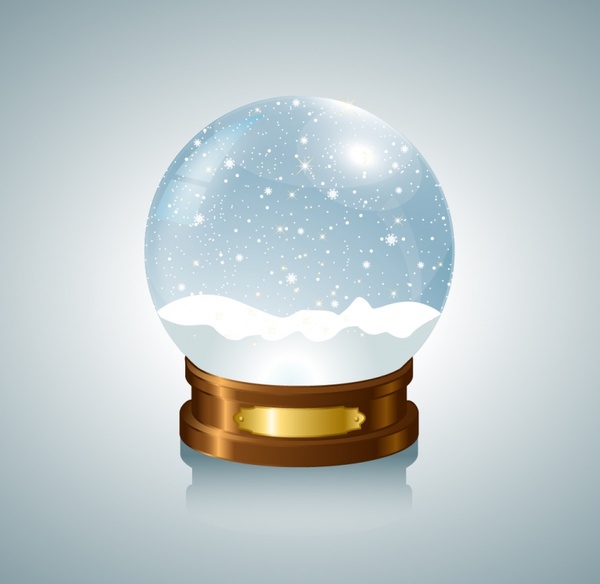 Silver Snow Globe Free Vector In Adobe Illustrator 600x584 Silver Snow Globe Free Vector In Adobe Illustrator