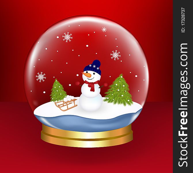 Snow Globe Vector 670x600 Snow Globe Vector