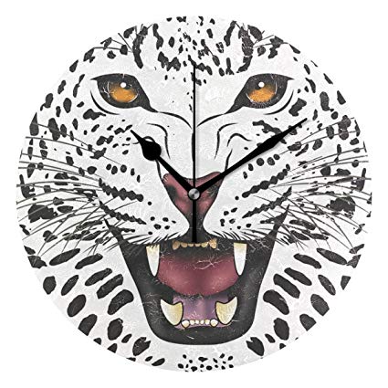 Hcmusic Round Snow Leopard Vector Wall Clock Non 425x425 Hcmusic Round Snow Leopard Vector Wall Clock Non