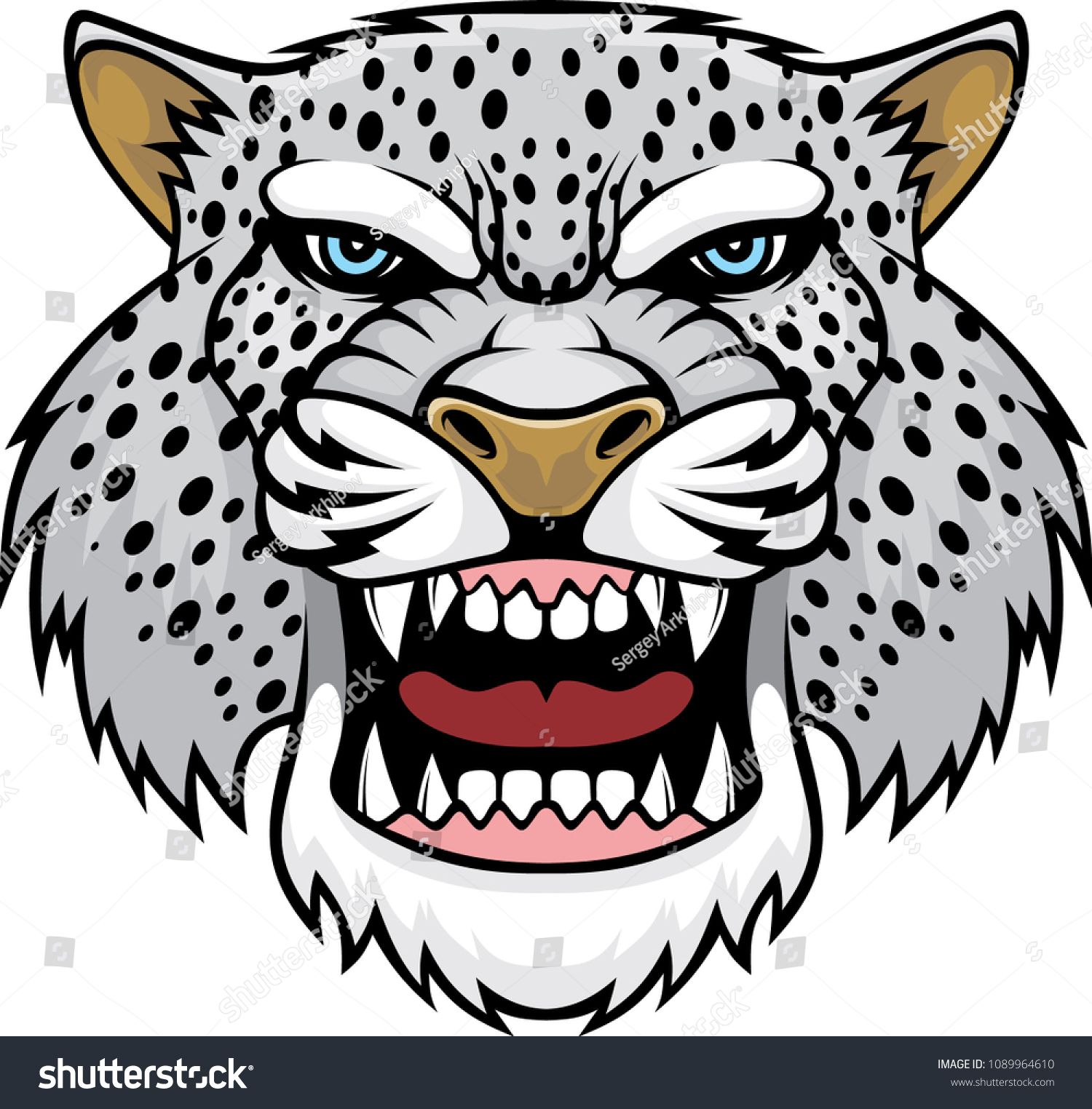 Angry Snow Leopard Head Logo Vector Illustration Shutterstock 1500x1524 Angry Snow Leopard Head Logo Vector Illustration Shutterstock