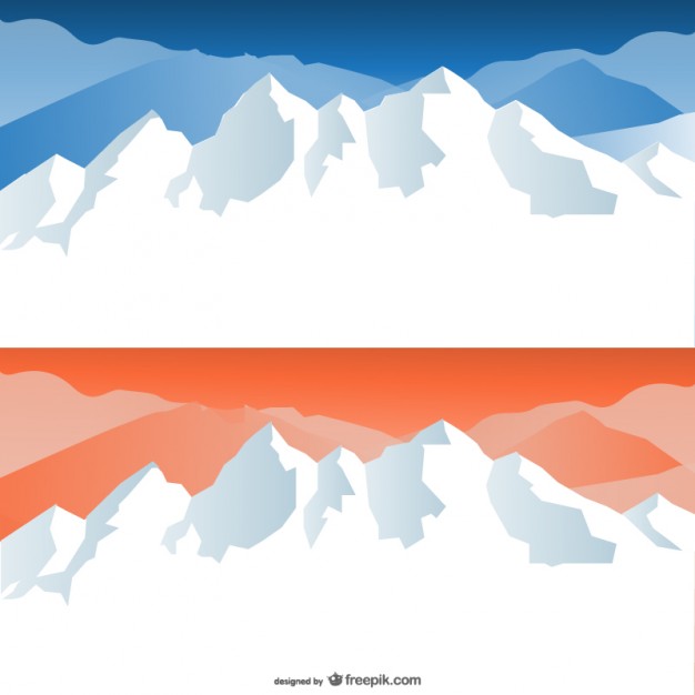 626x626 Snow Capped Mountains Vector Free Download