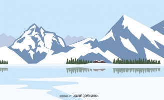 327x200 Snow Mountain Free Vector Graphic Art Free Download