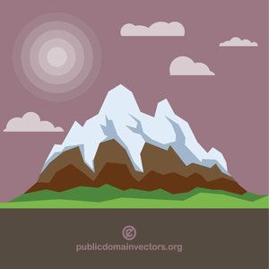300x300 Snow On The Mountains Vector Illustration Nature Vector Images