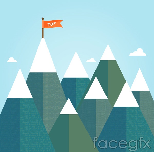 600x596 Flags Of The Snow Mountain Vector Over Millions Vectors, Stock