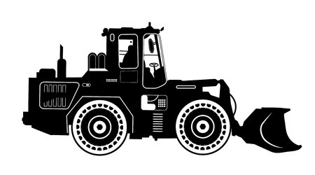 Detailed Excavator Snow Plow Tractor Vector Illustration Royalty 450x250 Detailed Excavator Snow Plow Tractor Vector Illustration Royalty