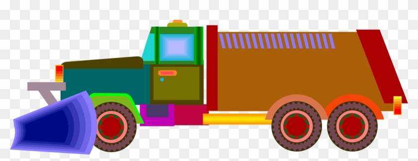 840x325 Vector Illustration Of Snow Plow And Snow Removal Equipment