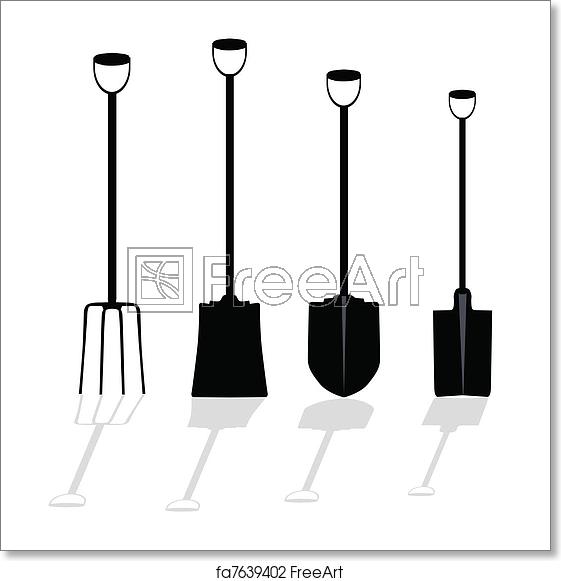561x581 Free Art Print Of Shovel Vector Illustration Shovel Vector
