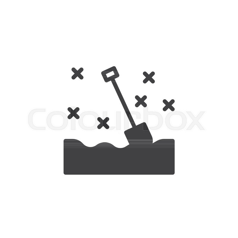 800x800 Snow Shovel And Snowflakes Icon Stock Vector Colourbox