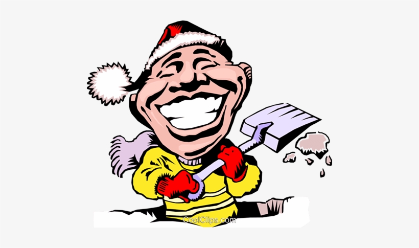 820x485 Cartoon Snow Shovel Royalty Free Vector Clip Art Illustration
