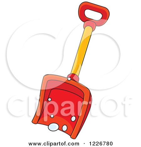 450x470 Clipart Of A Red Snow Shovel