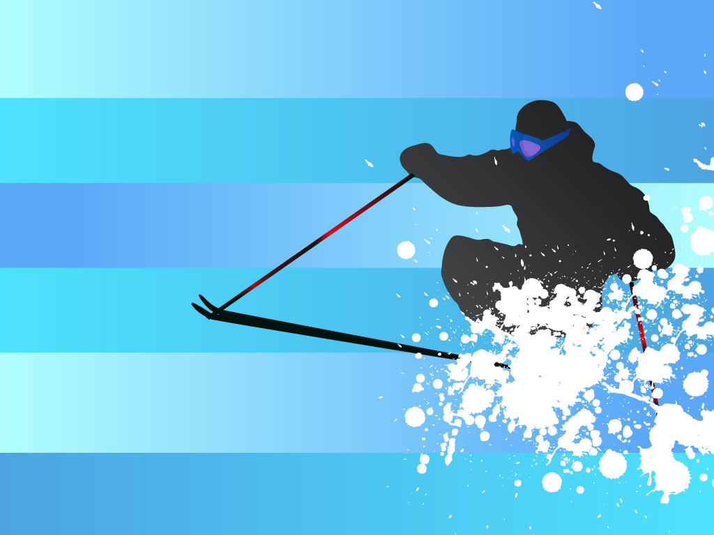 1024x768 Skier Vector