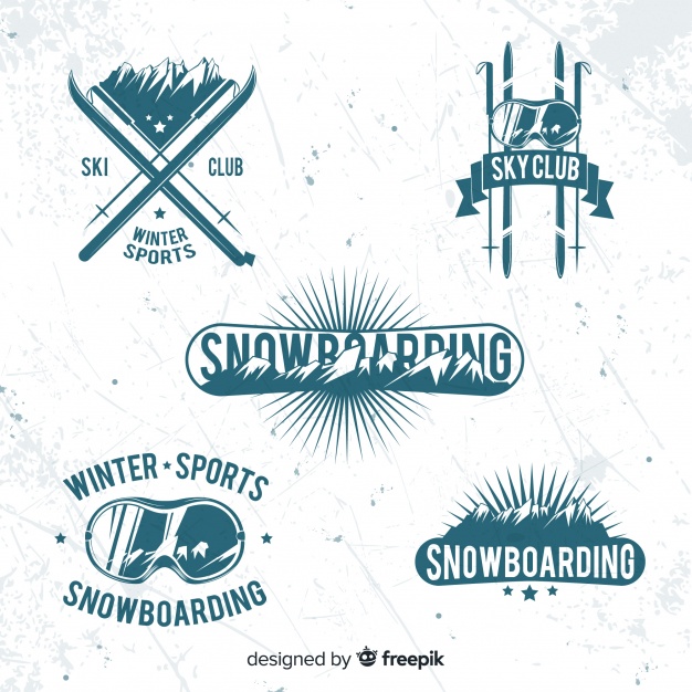 626x626 Skisnow Badge Collection Vector Free Download
