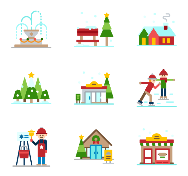 600x564 Snow Icons