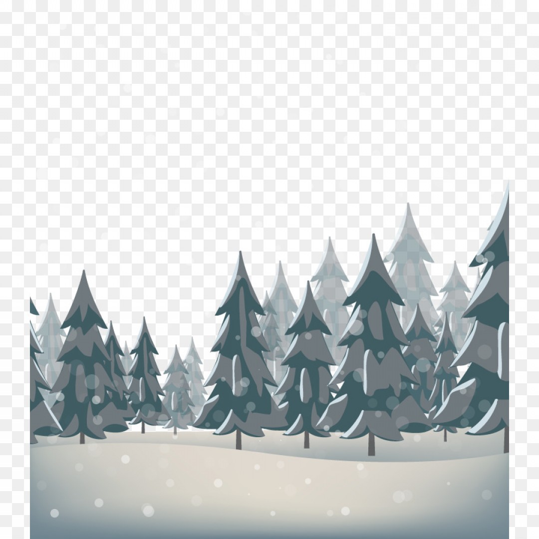 1080x1080 Snow Pine Tree Vector Lamaison