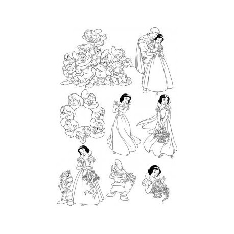 458x458 Seven Dwarfs Snow White Wall Decal Free Vector