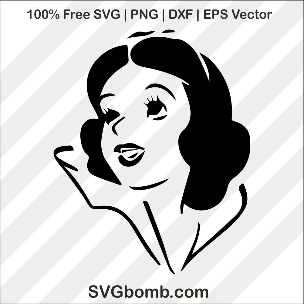 1002x1002 Disney Snow White Face Silhouette Clipart