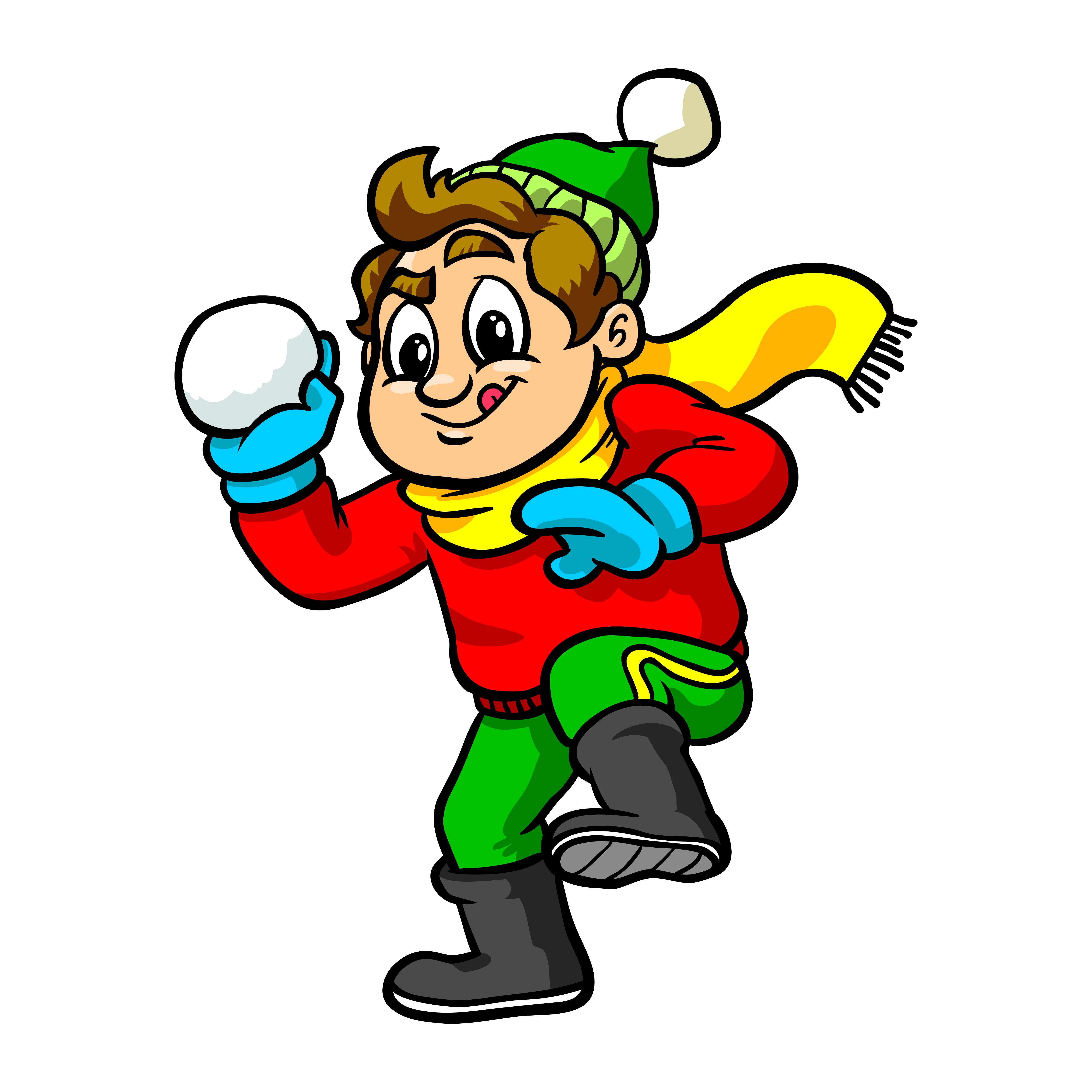 5000x5000 Snow Ball Fight Free Vector Art