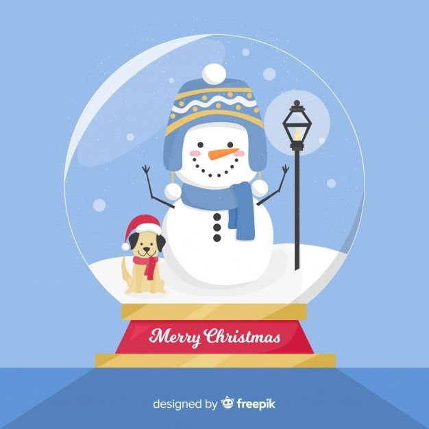 626x626 Christmas Snowball Globe Free Vector Gaby Dieppa Recursos