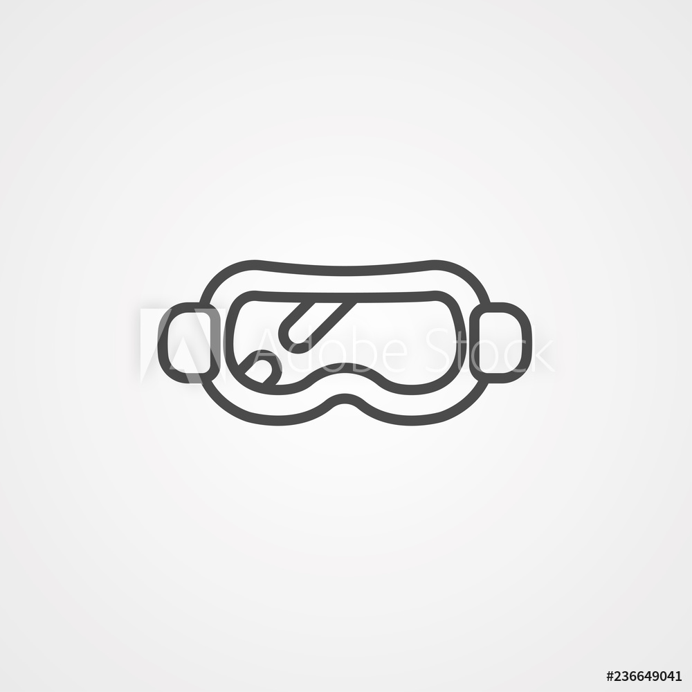 1000x1000 Photo Art Print Snow Goggles Vector Icon Sign Symbol Europosters