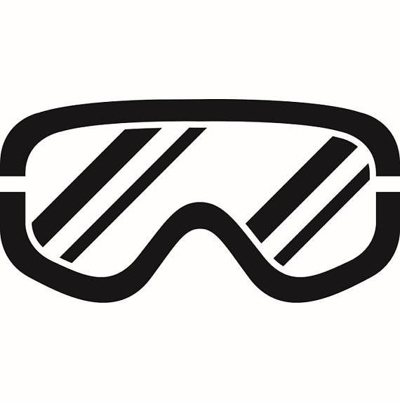 570x572 Ski Goggles Clipart Black And White