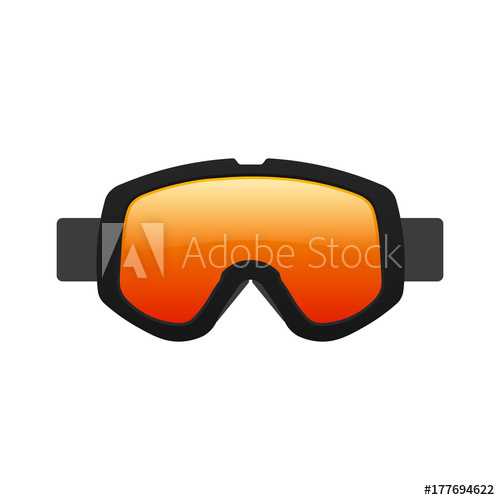 500x500 Snowboard Goggles Vector Illustration