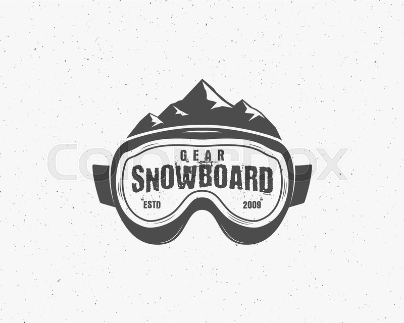 800x640 Snowboarding Goggles Extreme Logo And Stock Vector Colourbox