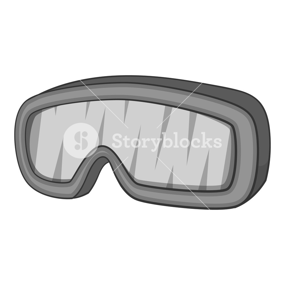 1000x1000 Glasses For Snowboarding Icon Gray Monochrome Illustration