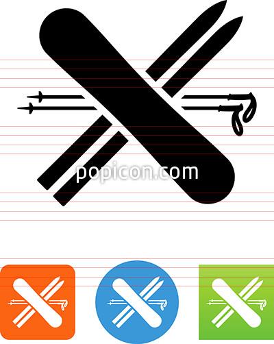 400x502 Skis And Snowboard Icon