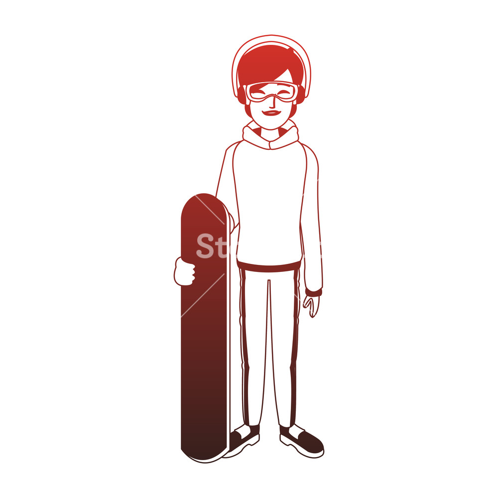 1000x1000 Woman With Snowboard Vector Illustration Graphic Design Royalty